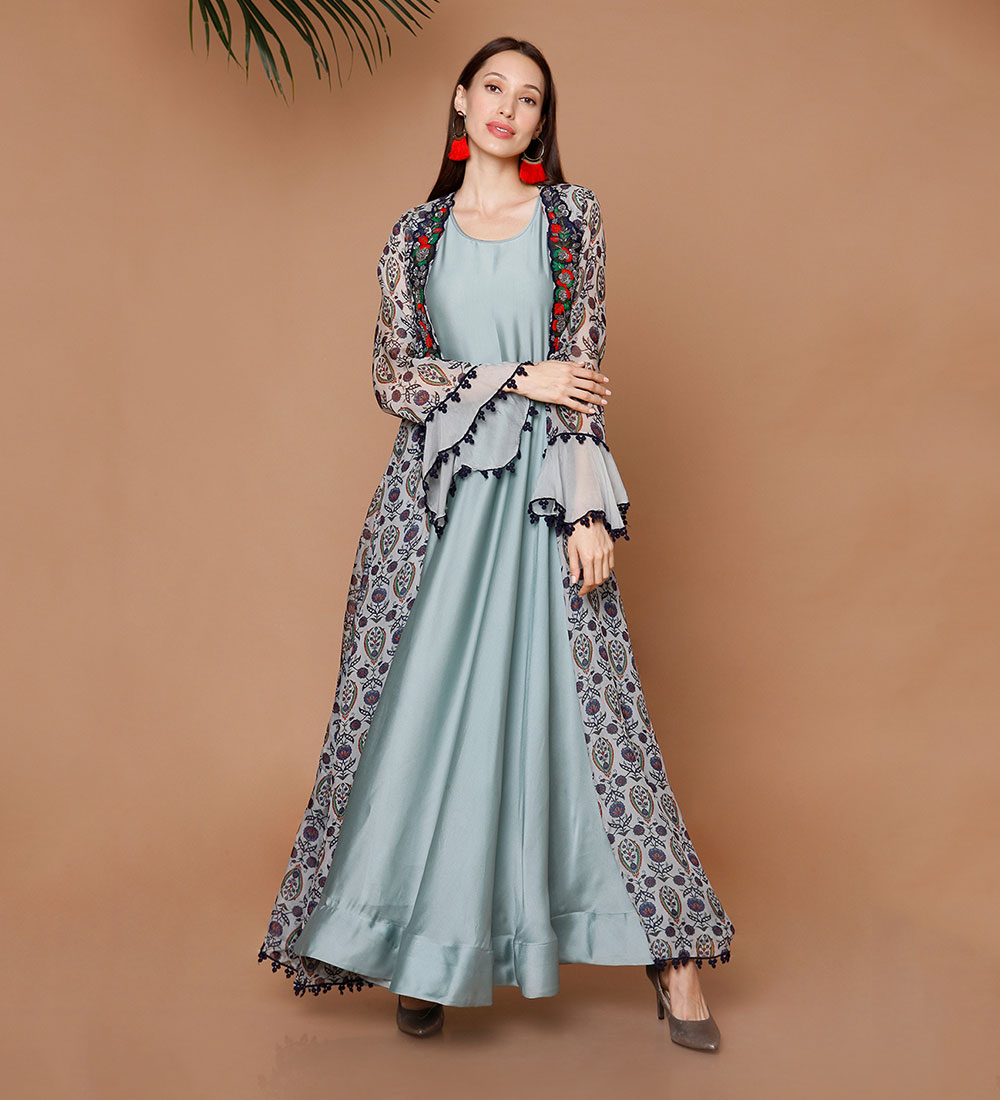 Buy Star Fashion Womens Cotton Hand Work Long Anarkali One Piece GownDress  at Amazonin